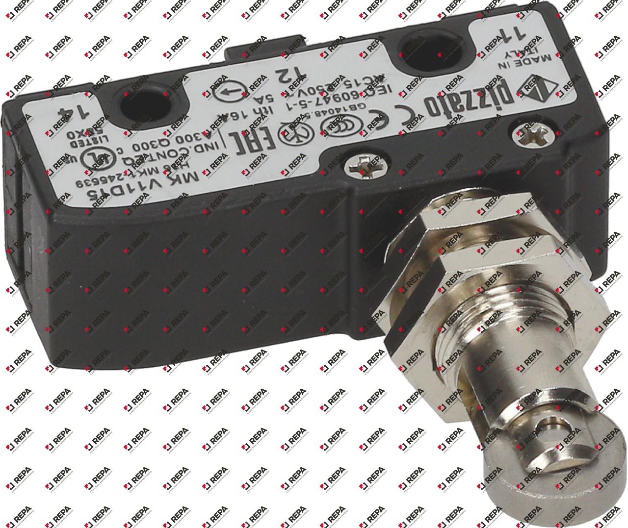 microswitch  250V 16A 1CO thread M12x1