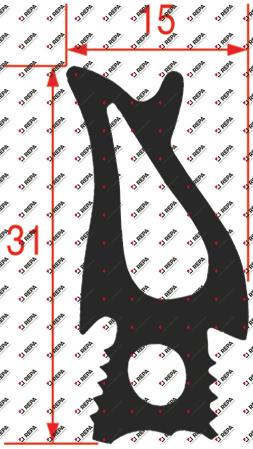 joint porte profil 2730 lar. 465mm L 520mm