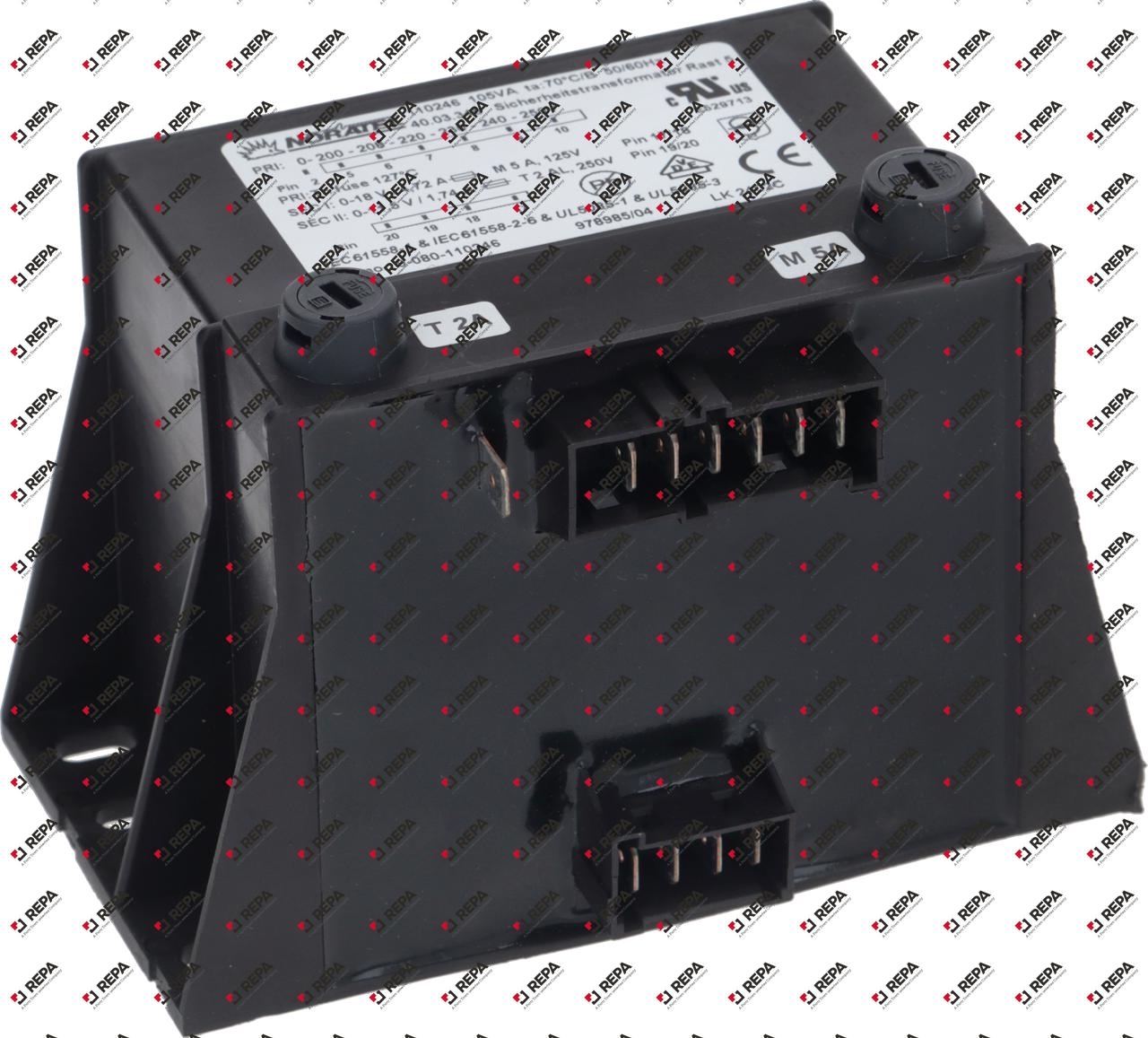 Transformator primär 200-250VAC sekundär 18V/11,5V