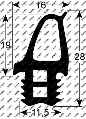 door seal profile 2996 W 485mm L 620mm