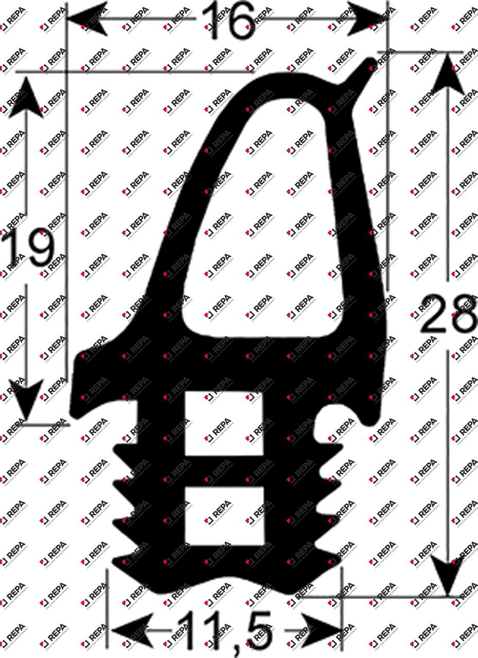door seal profile  W 625mm L 743mm external size