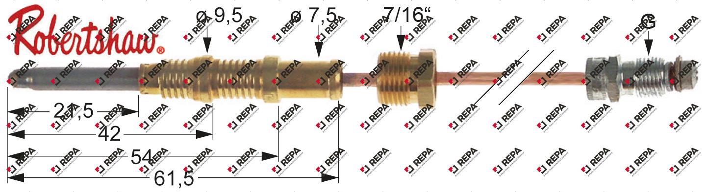 Thermoelement ROBERTSHAW ASA 11/32 L 24" - 610mm