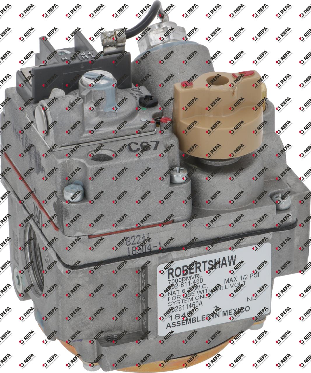 válvula de gas alimentación operador Millivolt