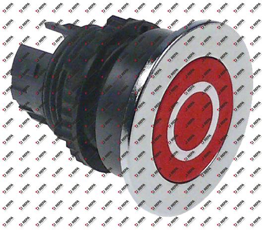 push button mounting measurements ø22mm red