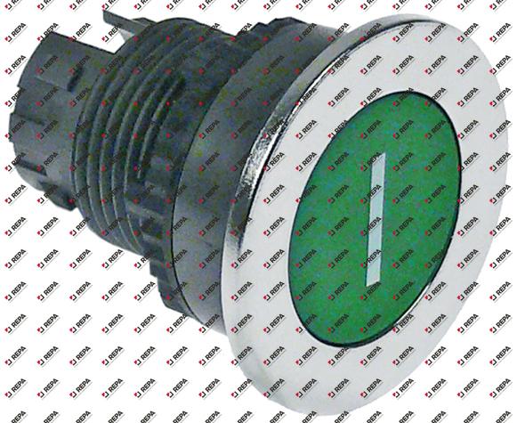 tasto dimensioni di montaggio ø22mm verde