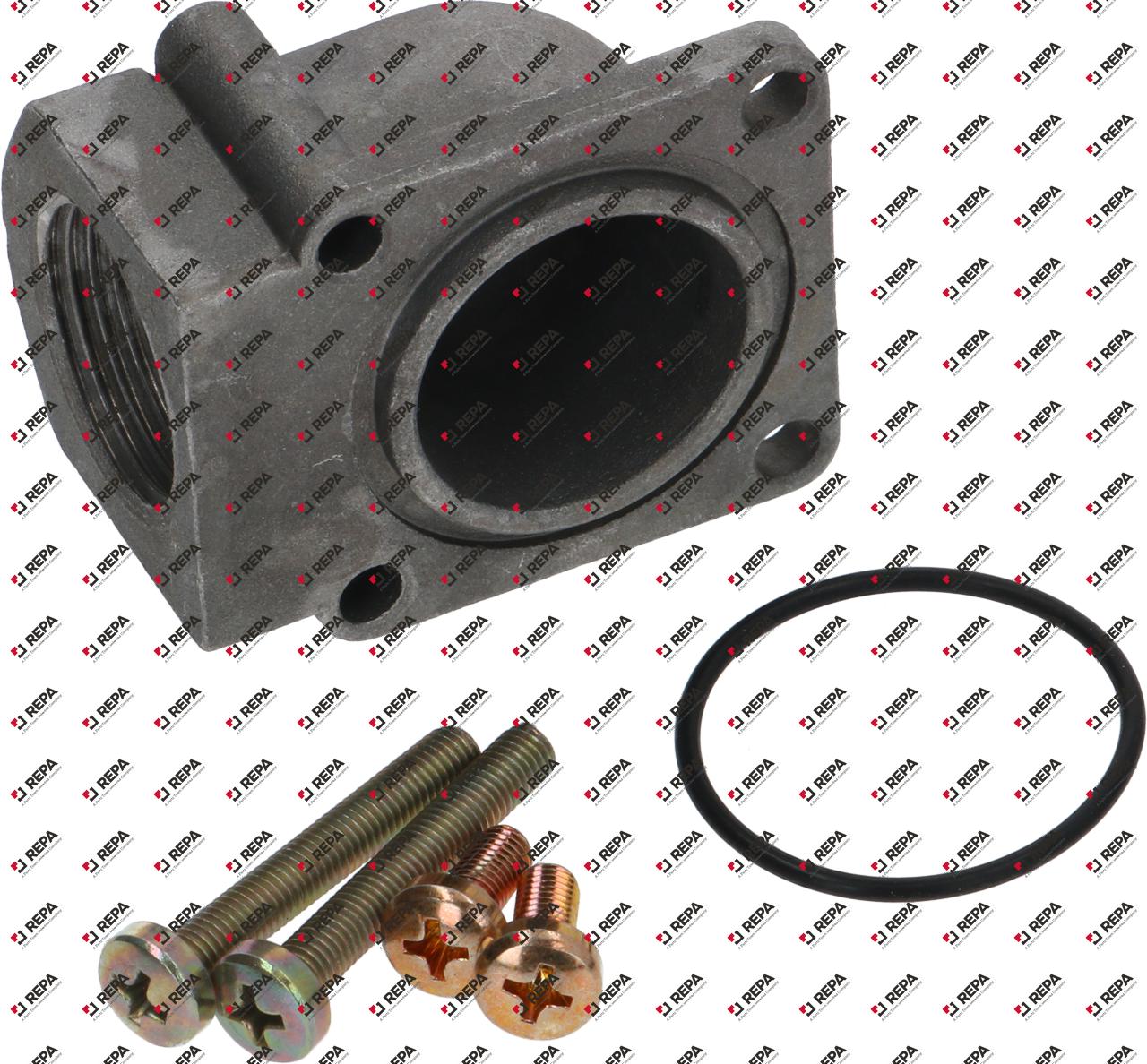Raccordo gas int. dei fori 36x36mm 3/4" ad angolo
