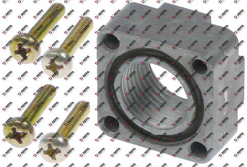 Raccordo gas int. dei fori 24x24mm 1/2" dritta