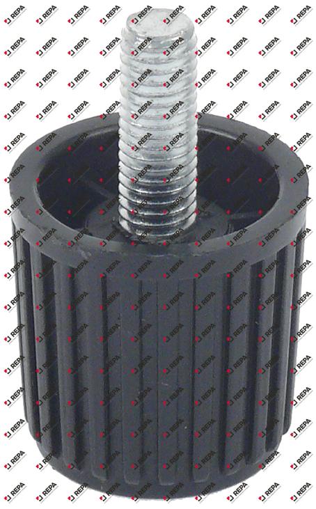 Gerätefuß M8 Gewinde L 23mm ø 30mm H 30mm