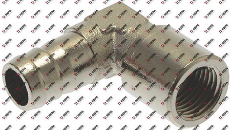 slangaansluiting messing vernikkeld draad 1/4"