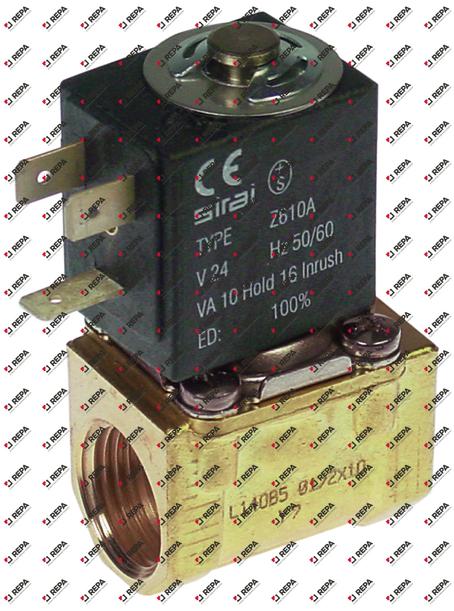 solenoid valve brass 2-ways 24VAC inlet 1/2"