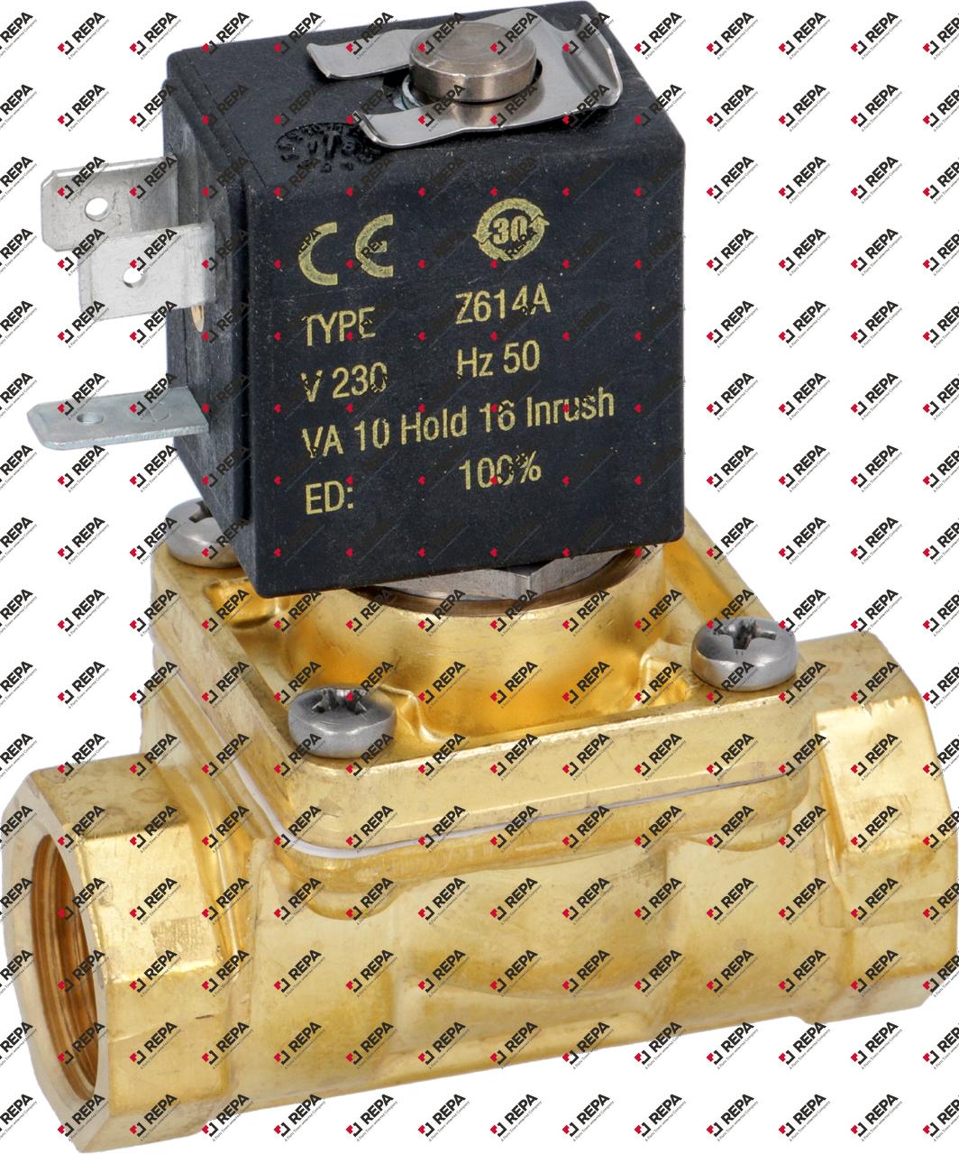 solenoid valve 2-ways 24VAC inlet 1/2" outlet 1/2"