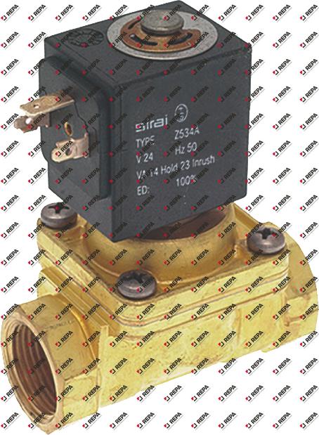 solenoid valve 2-ways 24VAC inlet 3/4" outlet 3/4"
