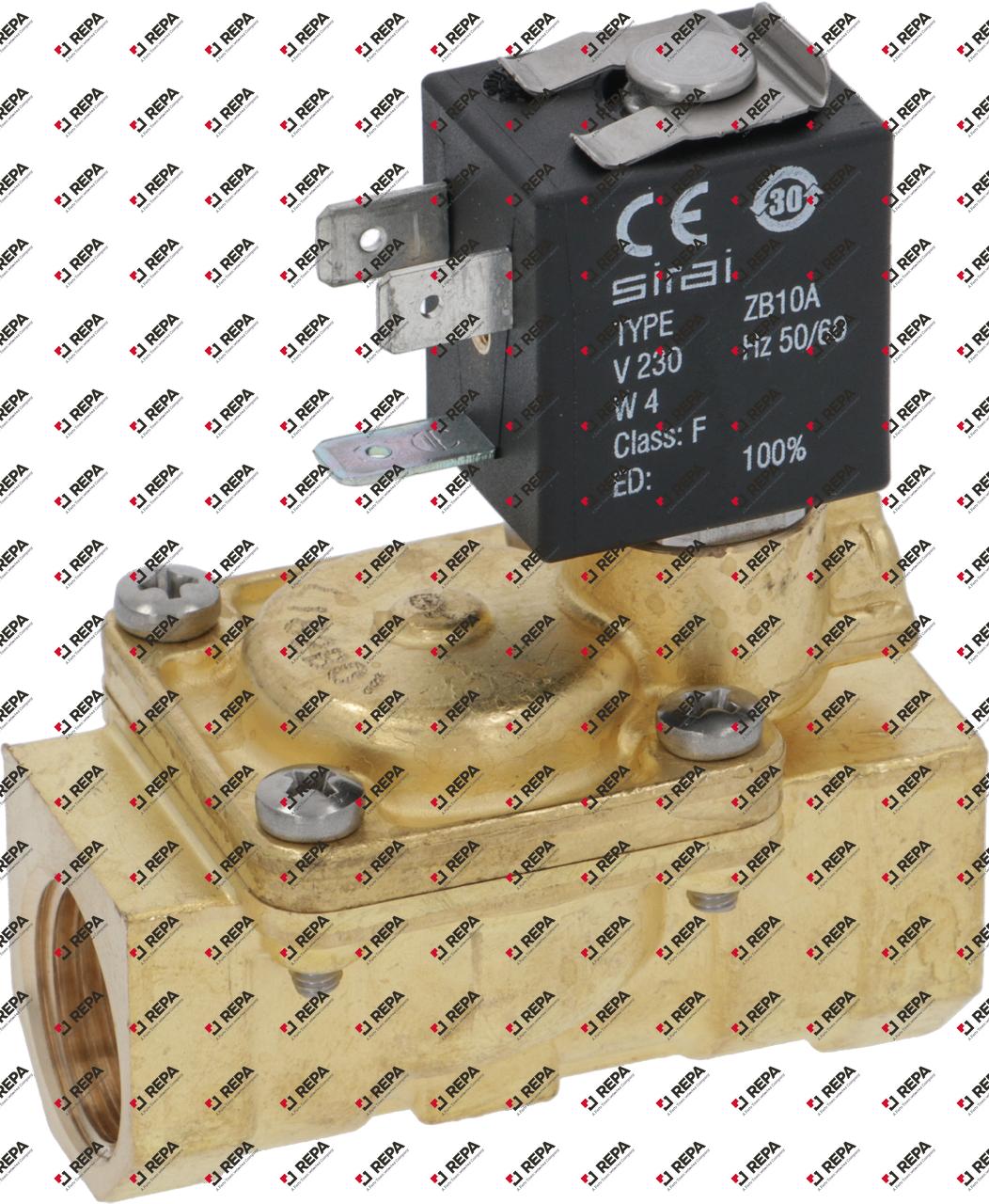 Solenoid valve brass DN 13,5mm connection 1/2"