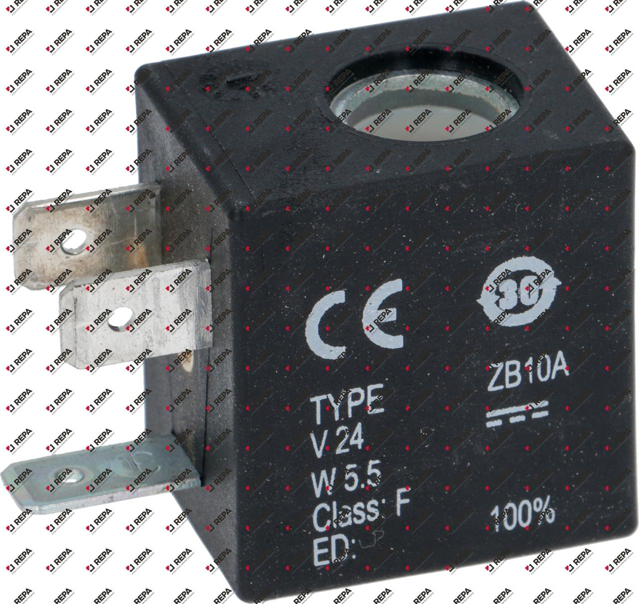 Solenoid coil 5,5 W seat ø 10 mm 24VDC SIRAI