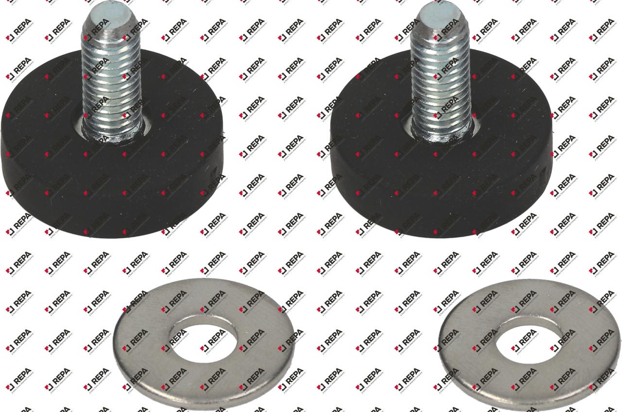 deurmagneet  ø 22mm draad M6 draad L 14,5mm rubber