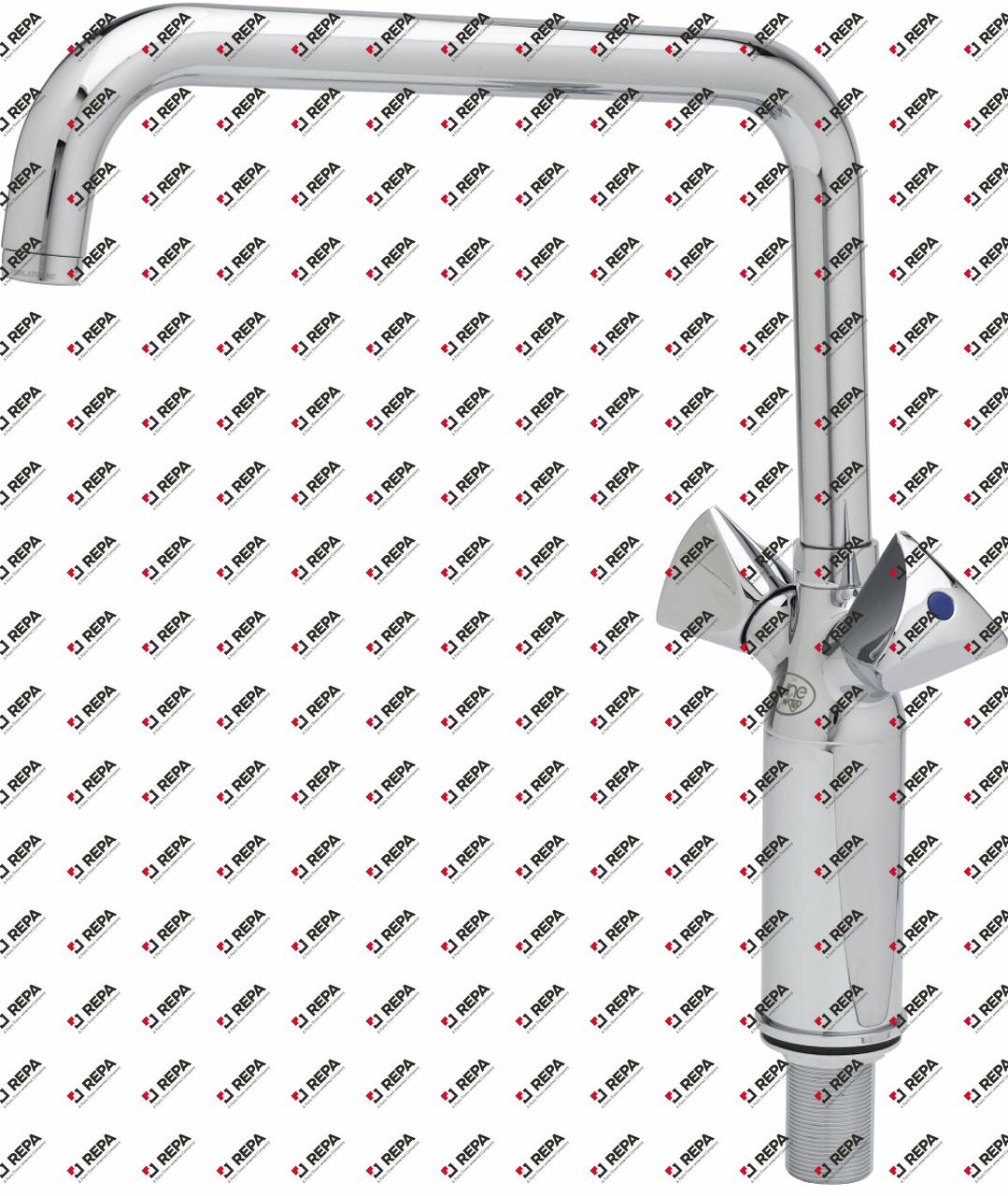 Einlochmischbatterie mit Säule Fettkammeroberteil