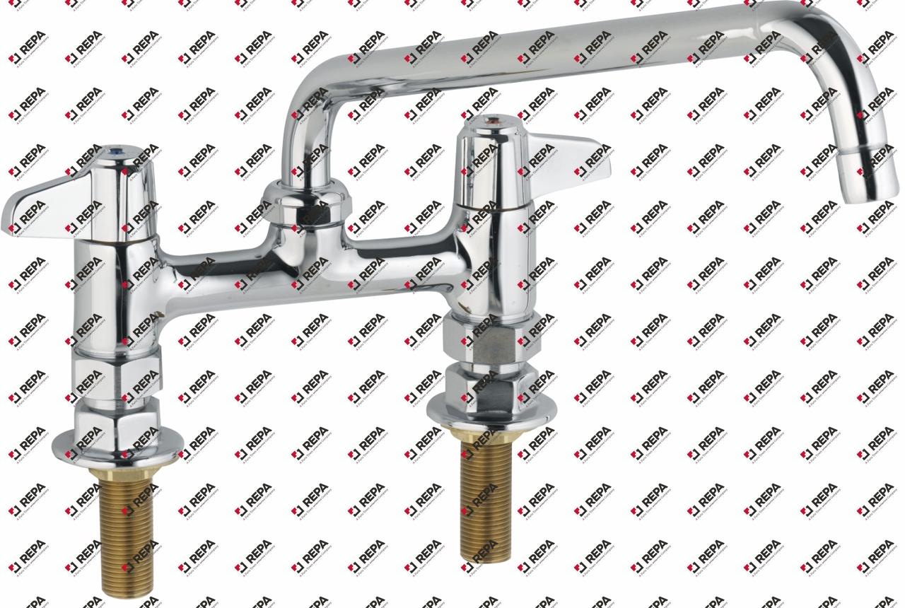 mélangeur 2 trous tête céramique 1/2" 90°