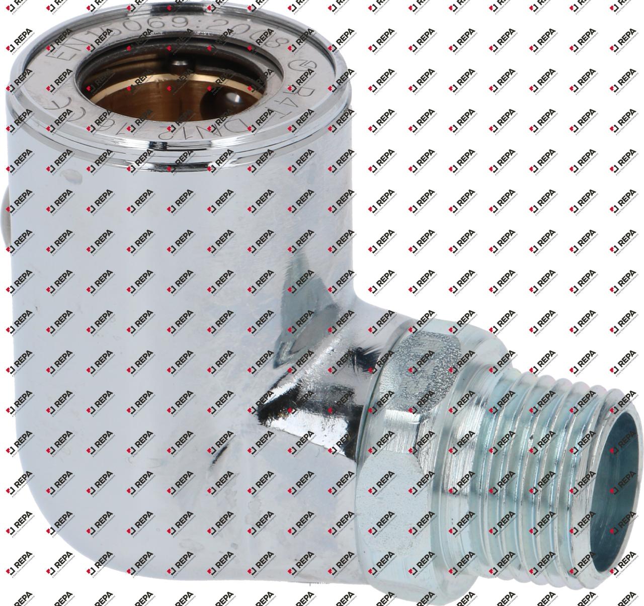 Gassteckdose Anschluss 1/2" L1 14,5mm L2 50mm