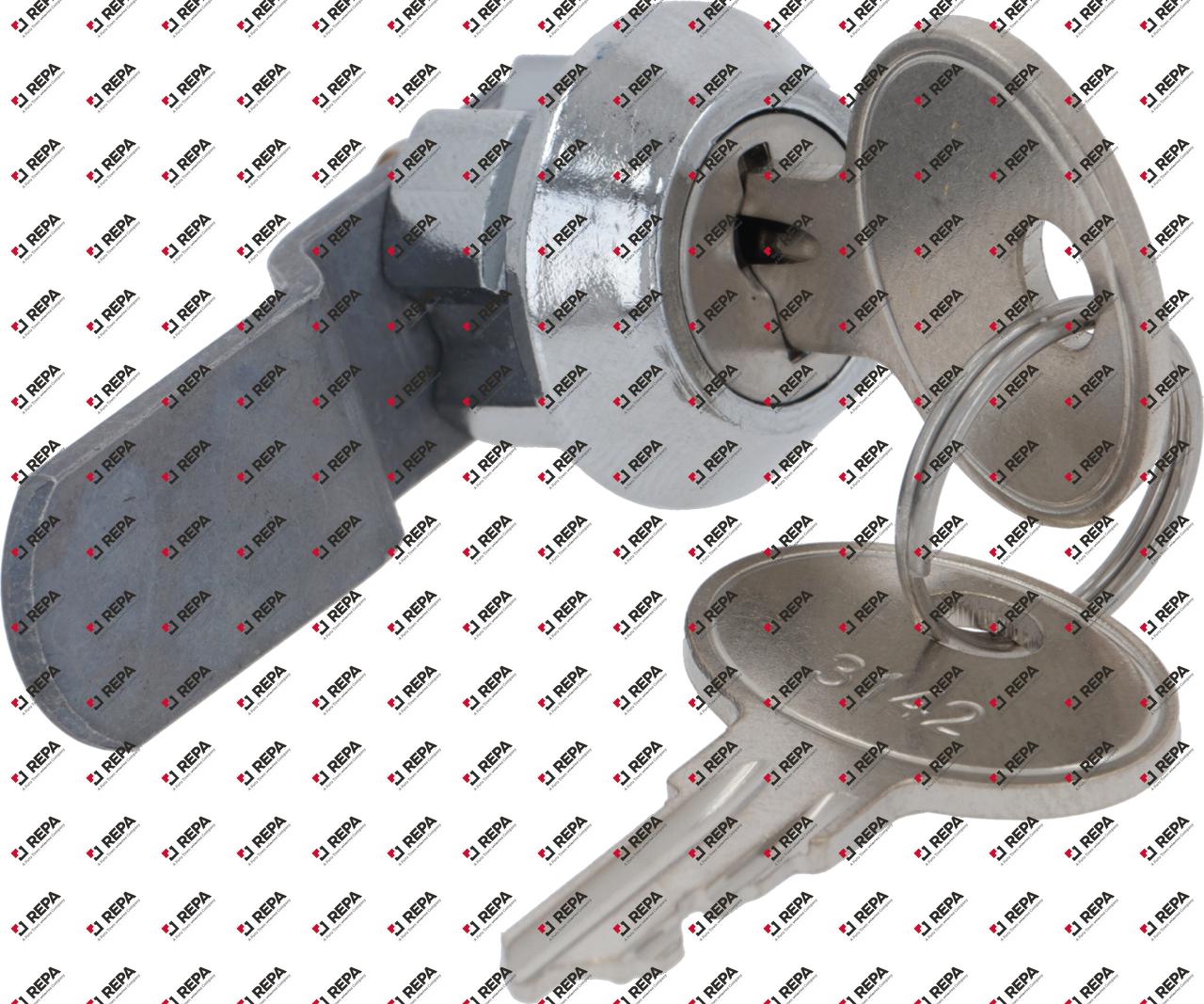 key cylinder curved thread M6 rotation 90°