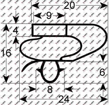 refrigeration gasket profile 9150 W 460mm L 595mm