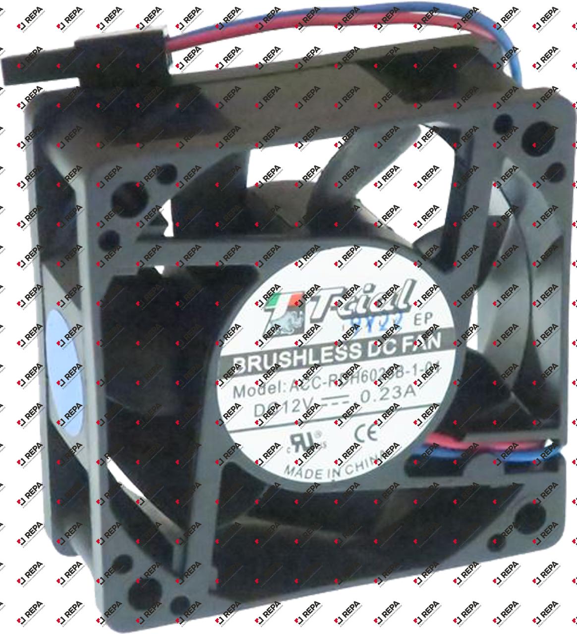 axial fan 12VDC 0,23A L 60mm W 60mm H 25mm