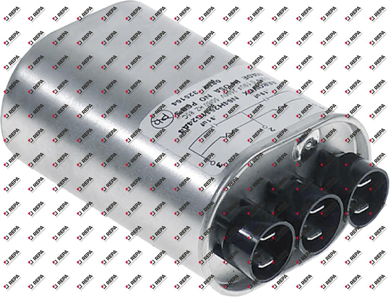HV capacitor 0.91/ 0.19µF 2500 V aluminium