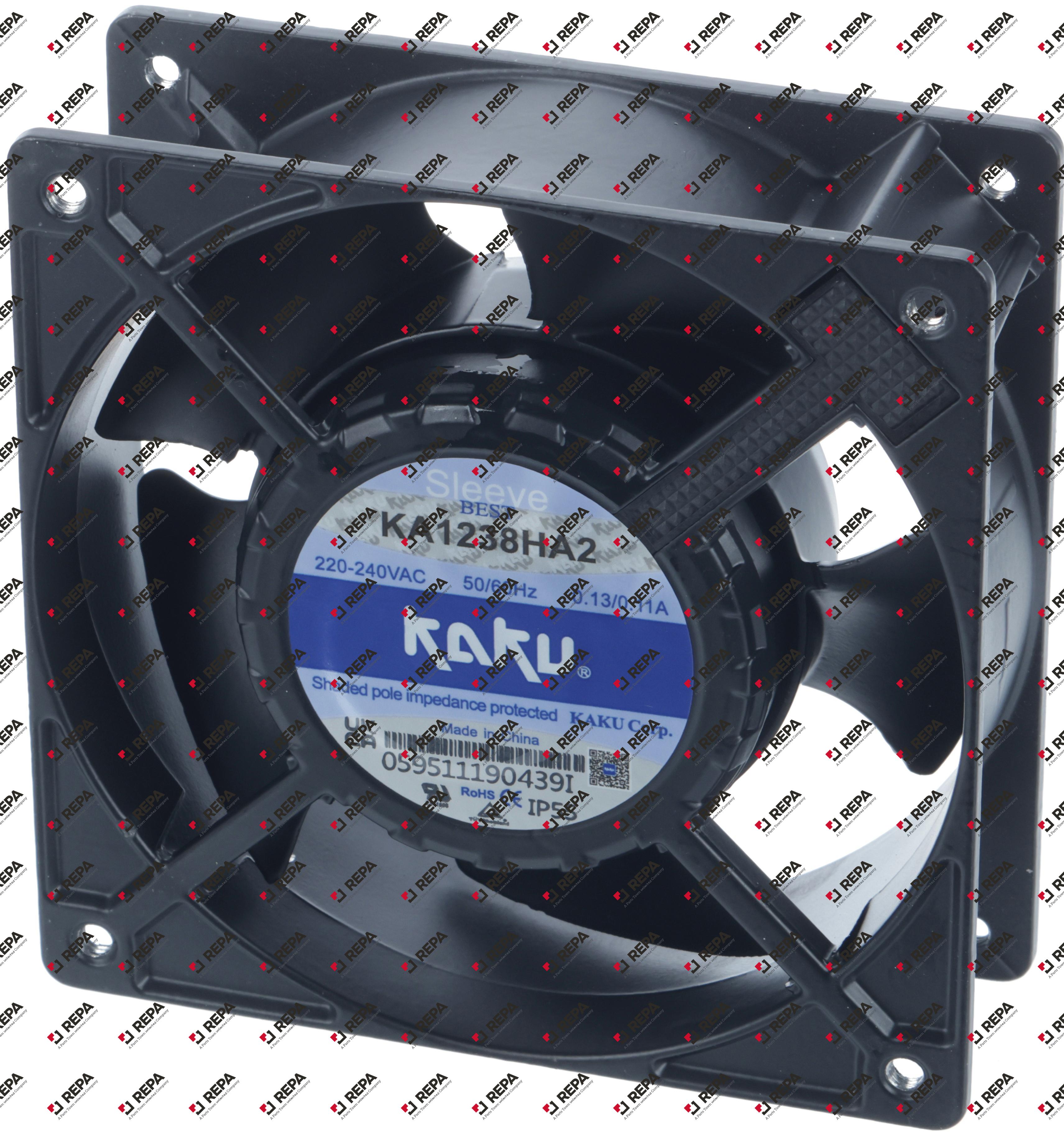 Axial fan 230VAC L 119mm W 119mm H 38mm