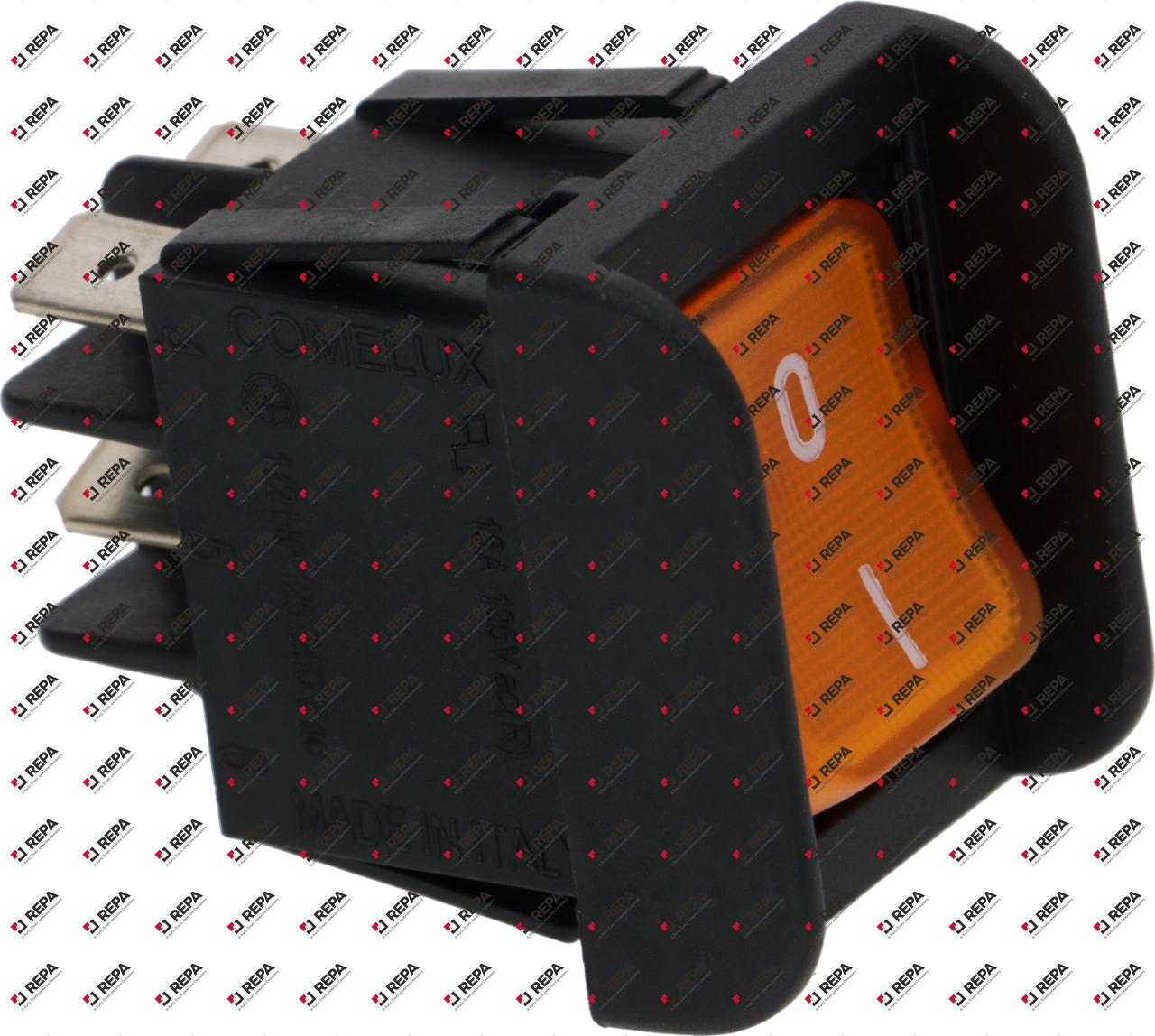 rocker switch mounting measurements 28x22mm orange