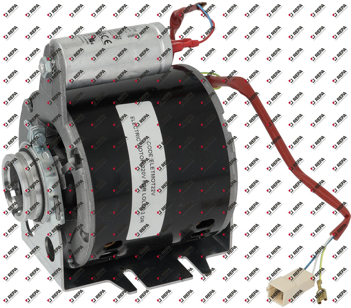 Pump motor 165W 230V connection clip H 140mm
