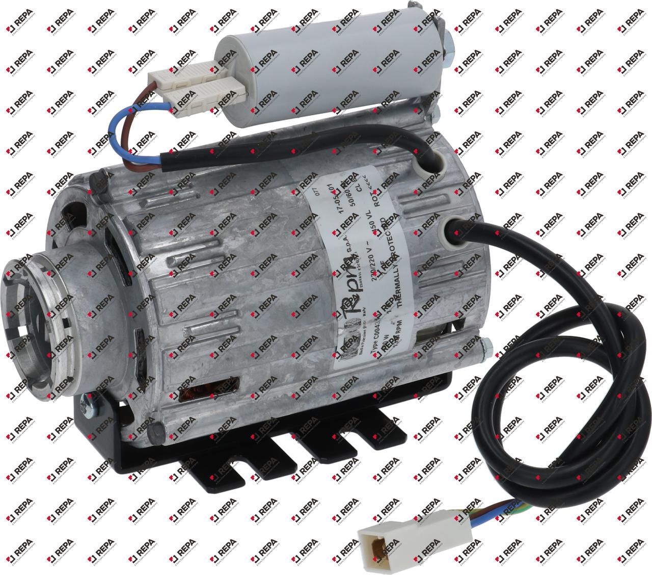 Pump motor 140 W 230 V connection clip H 140 mm