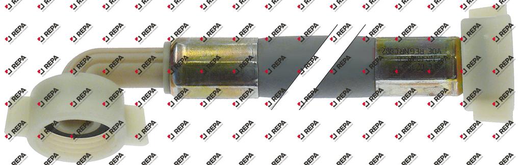 Zulaufschlauch Gewinde 3/8" DN 13mm L 2500mm grau