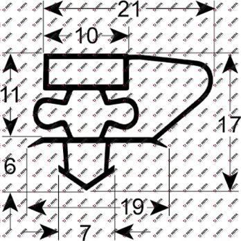 Refrigeration gasket profile 9750 W 395mm L 490mm