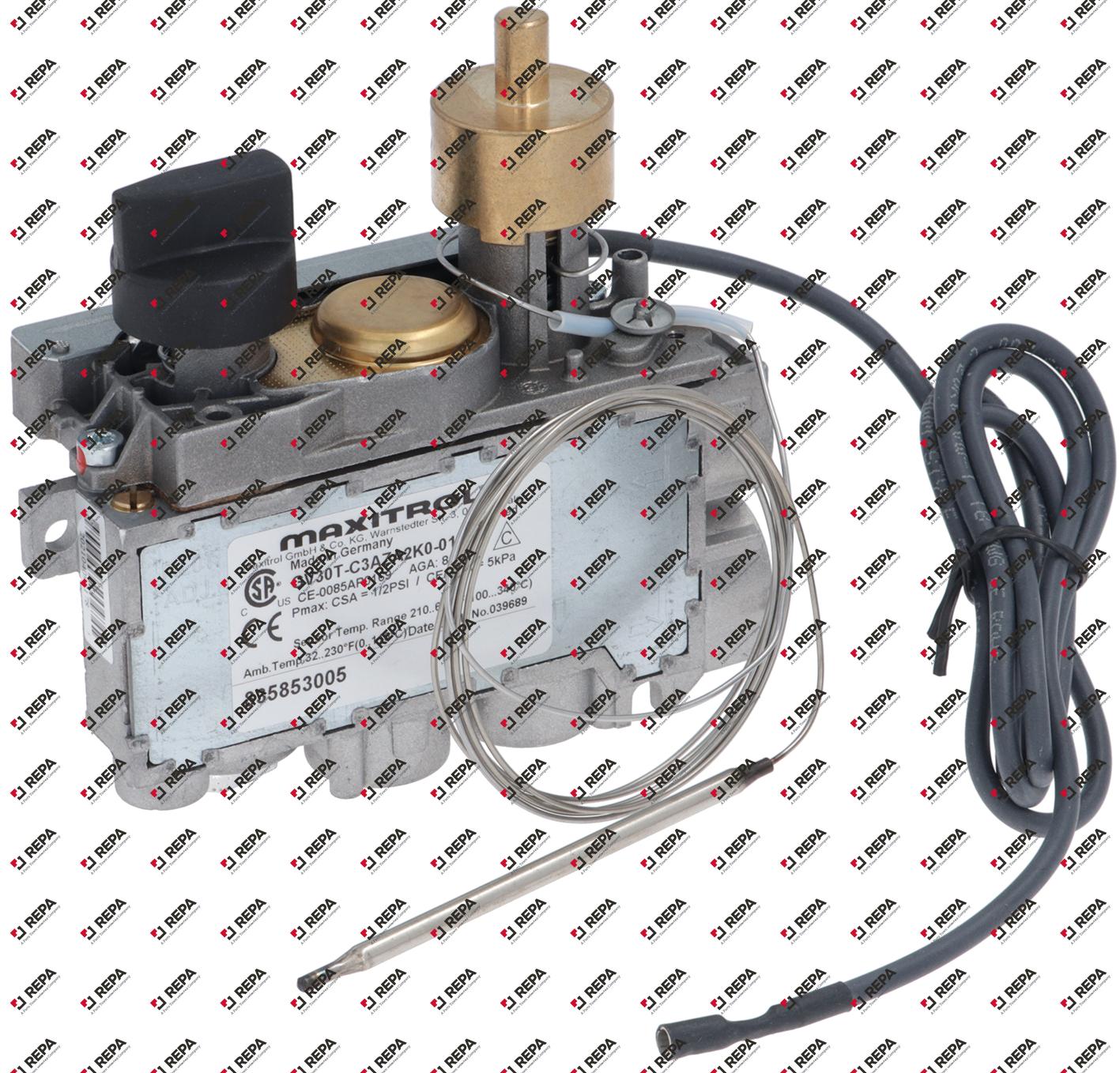 Gas thermostat type  100-340°C