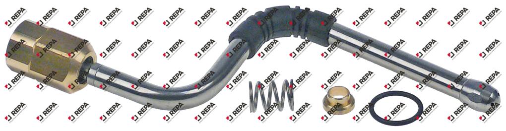 steam pipe thread 3/8" H 180mm tube ø 10mm SS