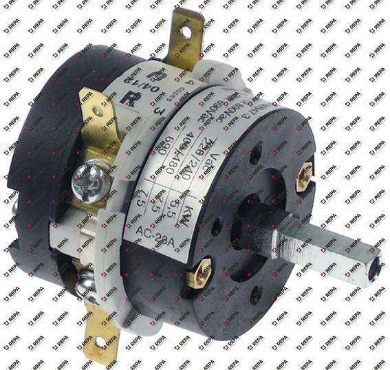 commutatore a rotazione 0-1 tipo 80947-3 690V 16A