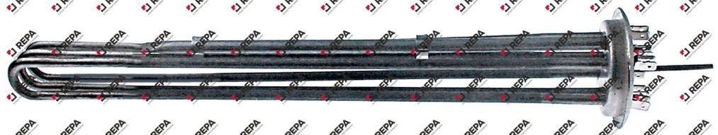 Heating element 6000W 230V L 385mm round flange