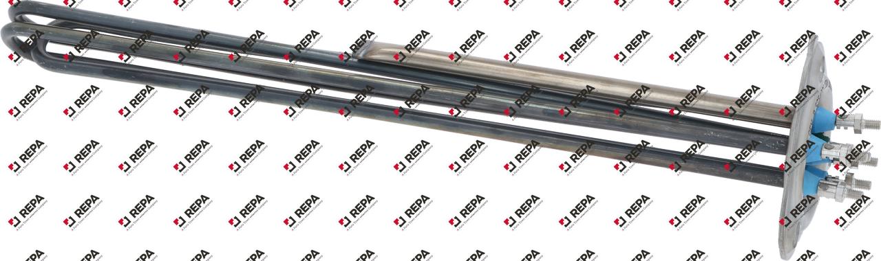 Heating element 8000W 230V L 355mm 3 hole flange