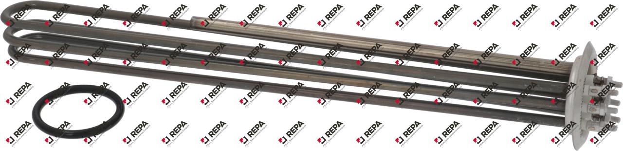Heating element 4500W 230V L 372mm round flange