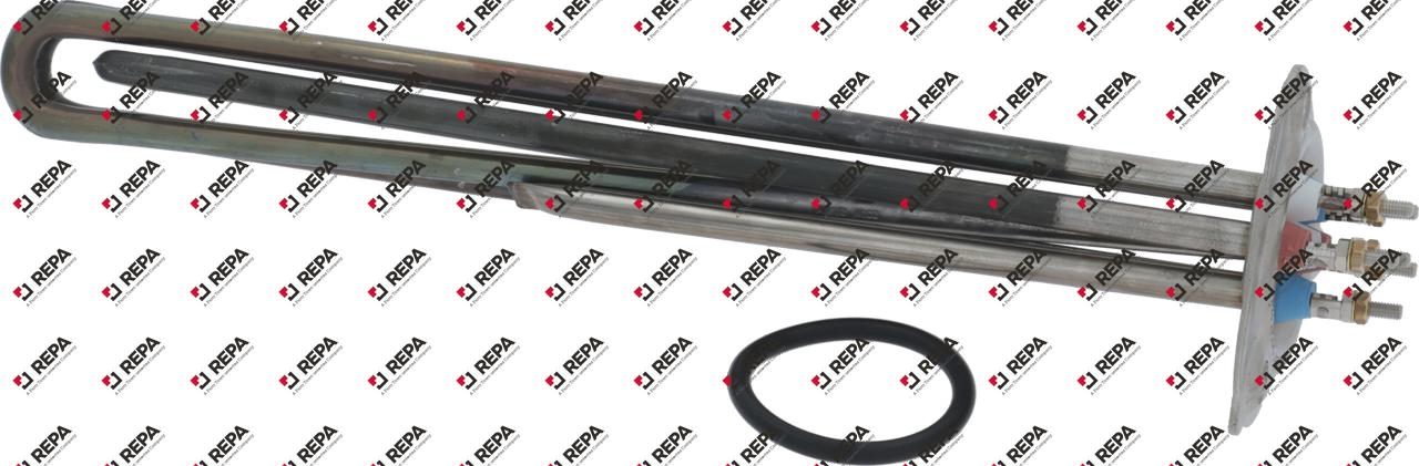 Verwarmingselement 7600W 400V L 330mm 3-gatsflens