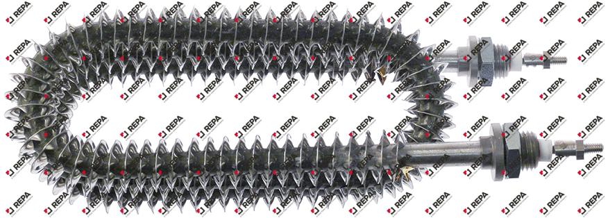 resistenza 2000W 230V L 180mm lar. 55mm attacco M4