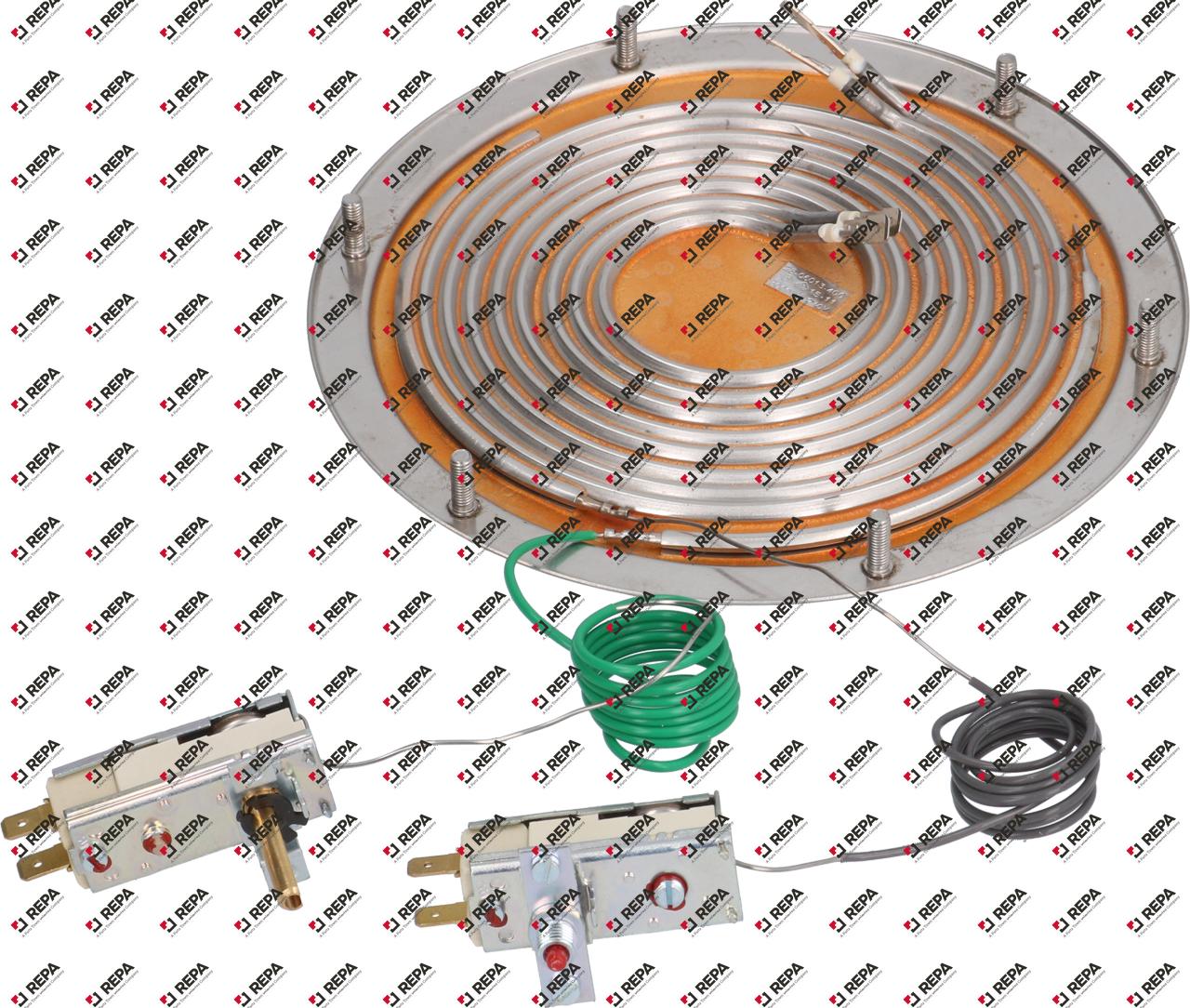 bottom heater 3000W 230V heating circuits 2