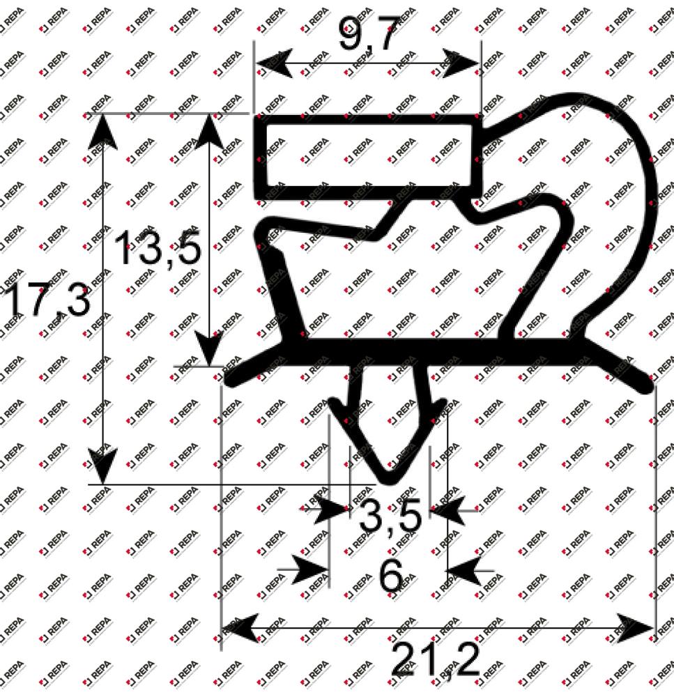 Kältedichtung Profil 9048 B 635 mm L 735 mm