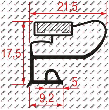 Refrigeration gasket profile 9030 W 420mm L 535mm