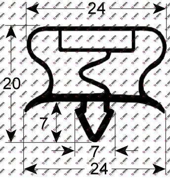 Refrigeration gasket profile 9195 W 615mm L 750mm
