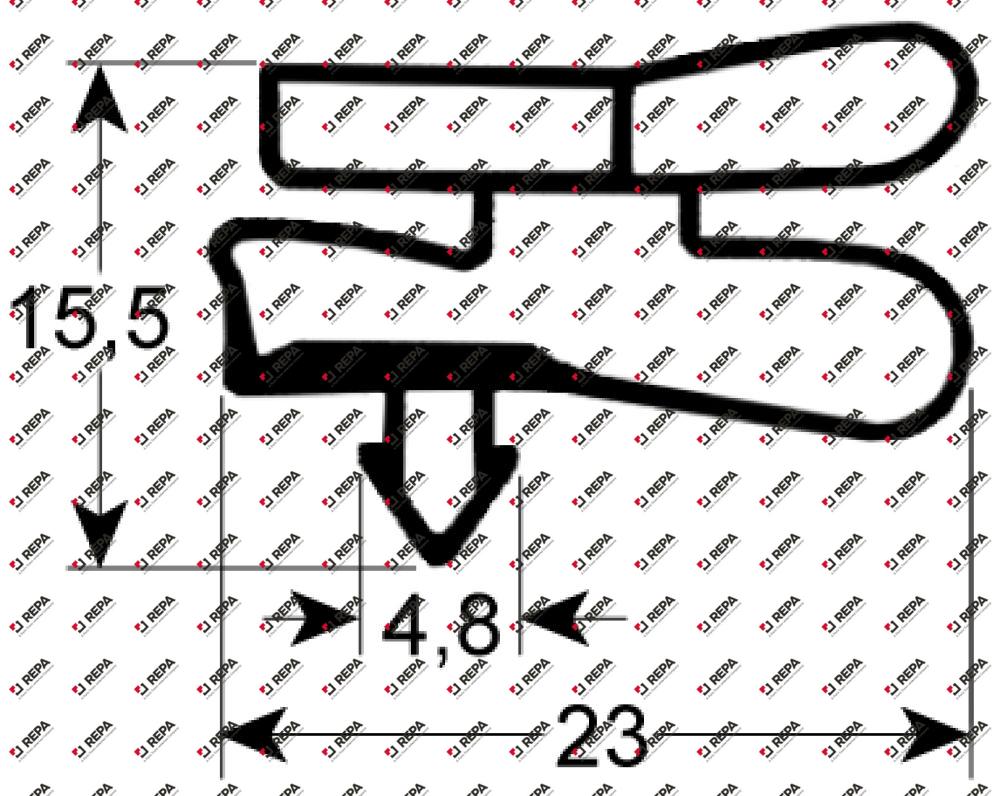 Joint froid profil 9151 lar. 737mm L 1699mm