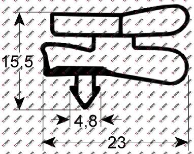 Refrigeration gasket profile 9151 W 500mm L 660mm