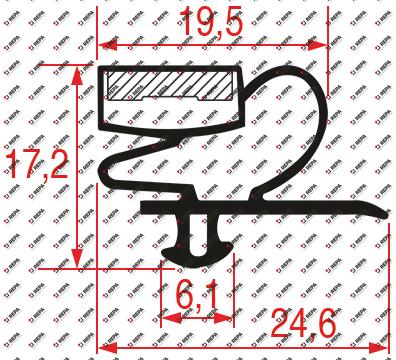 Kältedichtung Profil 9012 B 625 mm L 1595 mm