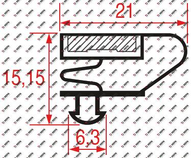 Refrigeration gasket profile 9704 W 475mm L 610mm