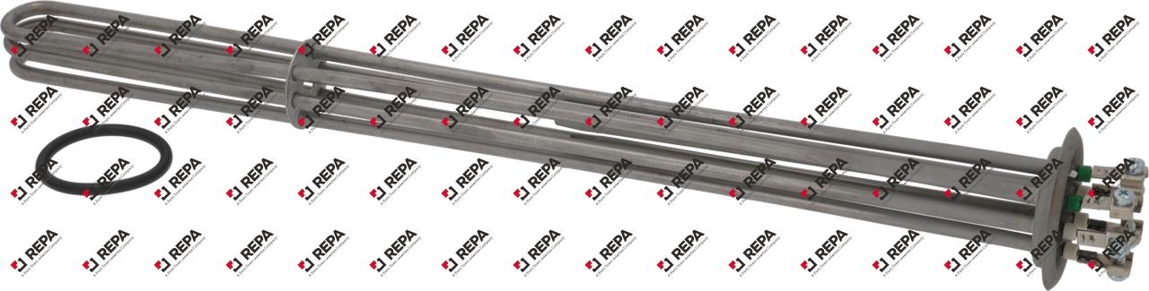 Heating element 9000W 230V L 485mm round flange