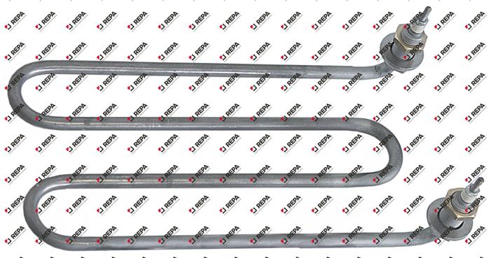 Heating element 700W 230V L 245mm 2 hole fixing